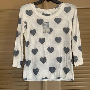 Love J 3/4 heart shirt. New size medium